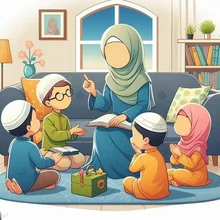 Ilustrasi Fokus Anak Muslim